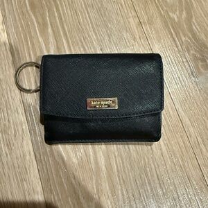 Kate Spade Black Card Holder with Gold Accent
